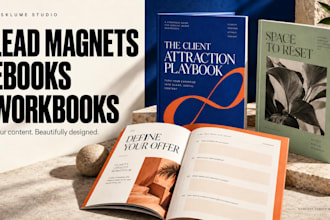 design an editable canva ebook, workbook or lead magnet
