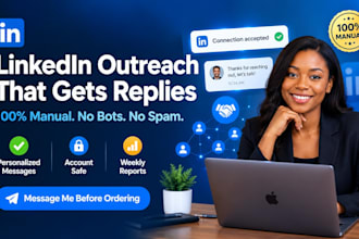 manual linkedin outreach, connections request, cold messaging for marketing