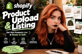 shopify product listing shopify product upload data entry