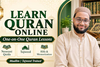 teach you quran online with tajweed, noorani qaida and hifz