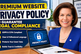 draft a premium website privacy policy to guarantee legal compliance