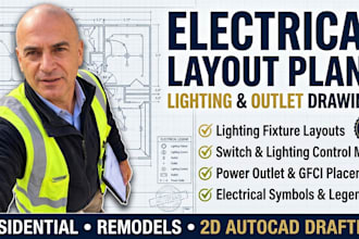 draft electrical power and lighting schematic layouts