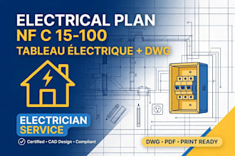 design electrical wiring diagram and tableau nfc15100 autocad