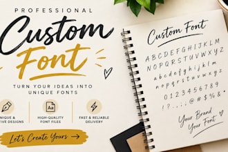 design custom font, typeface, typography and hand lettering for your brand