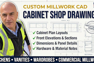 create millwork shop drawings and cabinet layouts
