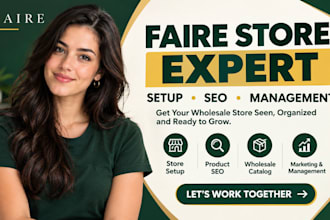 be faire manager product SEO listing faire wholesale store setup faire marketing