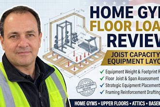 provide home gym structural floor load analysis