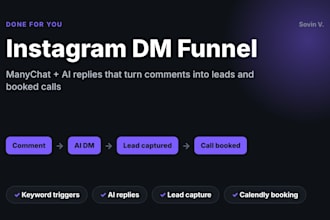 build a manychat instagram dm funnel with ai replies