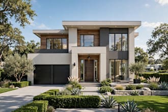 do photorealistic ai exterior rendering for house