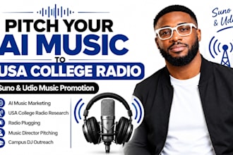 promote your ai music to 5k USA UK college radio station to gain more airplay