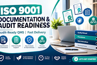 prepare iso 9001 documentation and audit readiness support