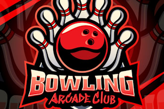 design superb fantastic bowling logo in very short time