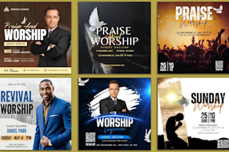 do church, birthday, pastor anniversary, gospel night and event flyer