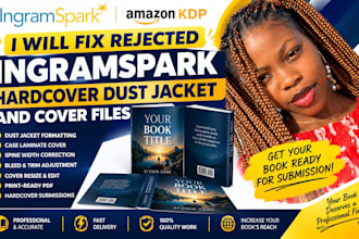 fix rejected ingramspark hardcover dust jacket cover files
