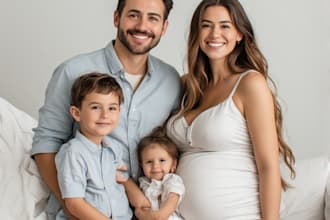 retouch maternity and family portraits