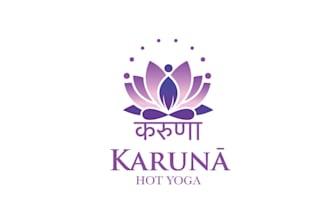 design high quality classic hot yoga logo