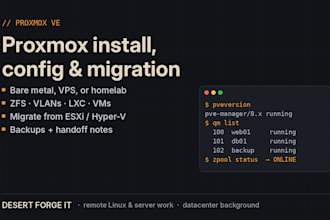 install, configure, or migrate your proxmox ve server