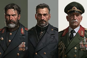 draw military characters or military related illustration