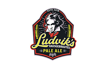 design beautiful home brewed beer business logo