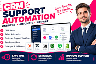setup hubspot zendesk gorgias pipedrive freshdesk shopify CRM support automation