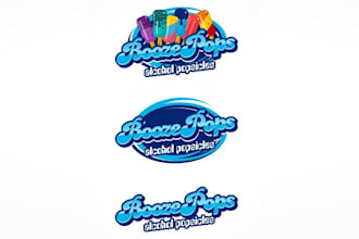 design alcoholic pop sicles cool logo