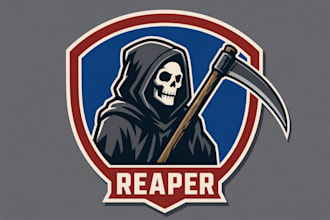 make amazing grim reaper logo within two days