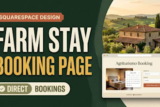 create squarespace farm stay booking page for your agriturismo