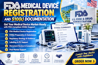 assist with fda medical device registration and 510k documentation