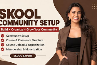 setup skool community setup skool course creation skool online community expert