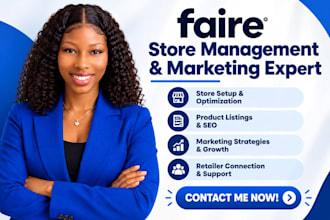 manage faire wholesale store faire product listing promotion faire marketing