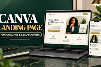 design canva landing pages for coaches and lead magnets