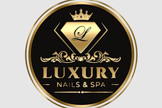 design luxury beauty, lash, hair and nail salon logo
