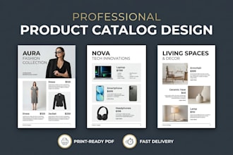design a professional product catalog for your business