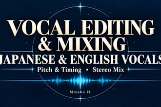 edit and mix japanese and english vocals with your backing track