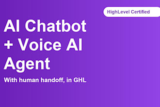 set up a gohighlevel ai chatbot and voice ai agent with human handoff