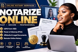 provide online notary and remote notarization for usps form 1583