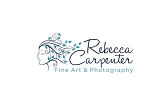 make portrait photography logo with landscape art business