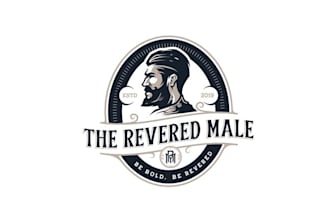 design beard mens care cosmetics line logo