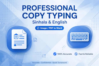 fast sinhala and english copy typing from image or pdf