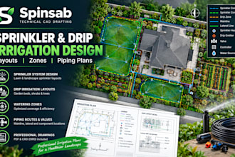 design sprinkler systems and drip irrigation layouts