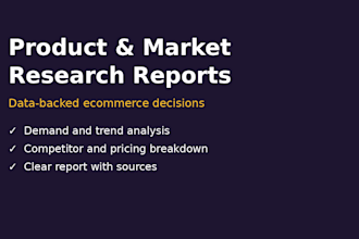do product and market research for your ecommerce business