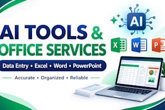 assist you with ai tools, data entry and microsoft office
