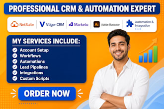 do netsuite vtiger CRM marketo automation adobe illustrator engaging integration