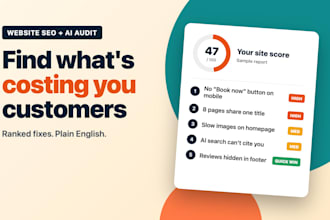 audit your website for SEO, ai search and lost customers