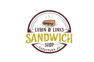 design sandwich hot dog shop restaurant logo