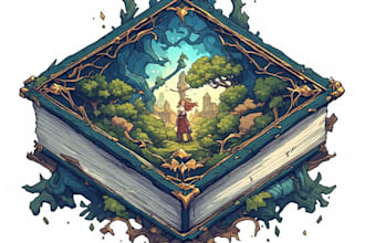 design fantasy book cover,  paperback cover edit workbook