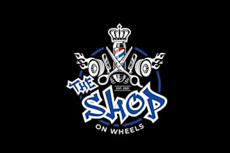 design perfect mobile barbershop salon logo