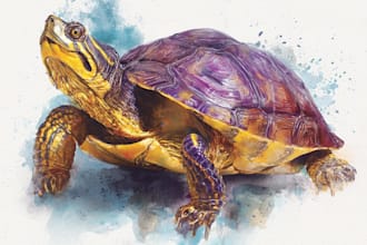 make realistic animal illustrations in watercolor