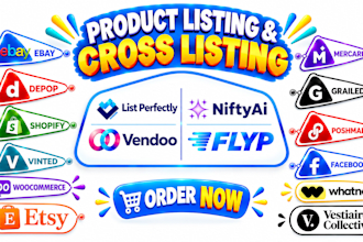 list and crosslist products by vendoo, list perfectly, flyp, nifty ai and more