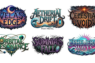 design gothic metal symphonic metal dark romantic lettering